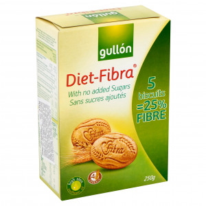 cukormentes KEKSZEK Gullon Diet-Fibra keksz hozzáadott cukor nélkül 250 gr