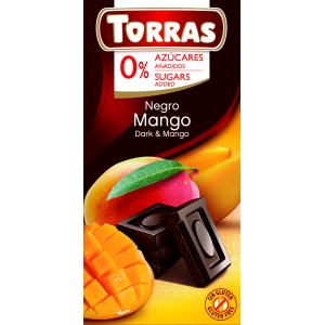 gluténmentes CSOKOLÁDÉK Torras gluténmentes mangós étcsokoládé hozzáadott cukor nélkül 75g