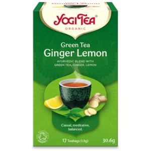 vegán TEÁK YOGI TEA® BIO TEA – GREEN TEA GINGER-LEMON 30,6 GR