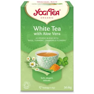 gluténmentes TEÁK YOGI TEA® BIO TEA – WHITE TEA WITH ALOE VERA 30,6 GR