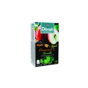 hozzáadott cukor nélkül TEÁK DILMAH Ceylon Black Tea Apple Cinnamon – ceyloni fekete tea alma és fahéj – 30 gr
