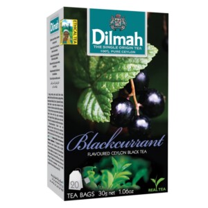 cukormentes TEÁK DILMAH Ceylon Black Tea Blackcurrant – ceyloni fekete tea feketeribizlis – 30 gr