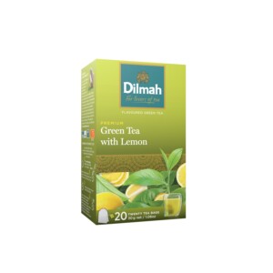 vegán TEÁK DILMAH Green Tea with Lemon – citromos zöldtea – 30 gr 07. havi