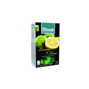 cukormentes TEÁK DILMAH Ceylon Black Tea Lemon & Lime – ceyloni fekete tea citrom és lime – 30 gr