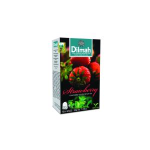 gluténmentes TEÁK DILMAH Ceylon Black Tea Strawberry – ceyloni fekete tea eperrel – 30 gr