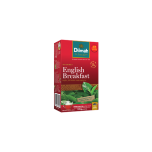 hozzáadott cukor nélkül TEÁK DILMAH Leaf English Breakfast – szálas fekete tea 125 gr