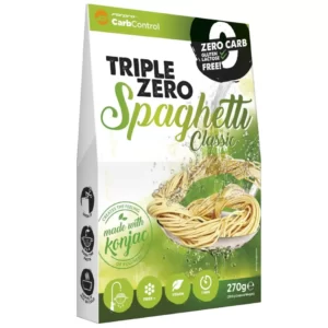 vegán TÉSZTÁK Triple Zero Spagetti natúr konjac tészta – készétel 270 gr