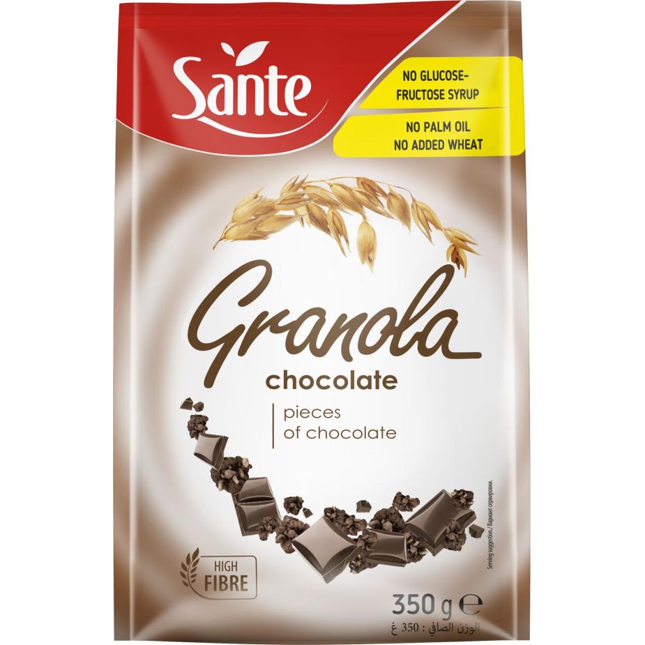 GABONAPEHELY, MÜZLI, GRANOLA Sante Granola – csokoládés 350 g